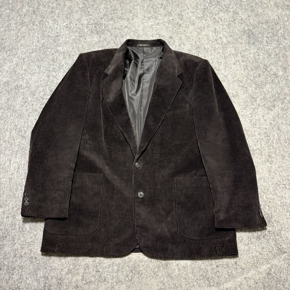 Vintage 80s Members Only Corduroy Sport Coat Blazer Jacket 46L Brown Academia M